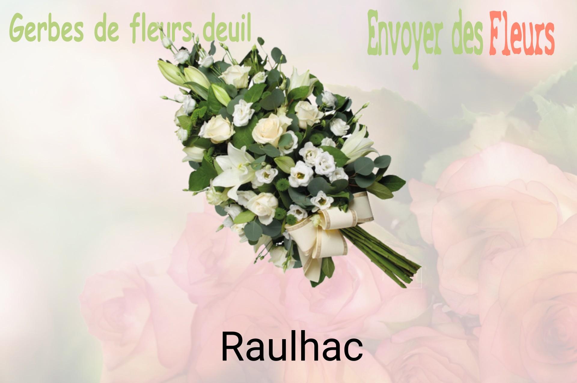 Gerbe de fleurs de deuil livrée à Raulhac